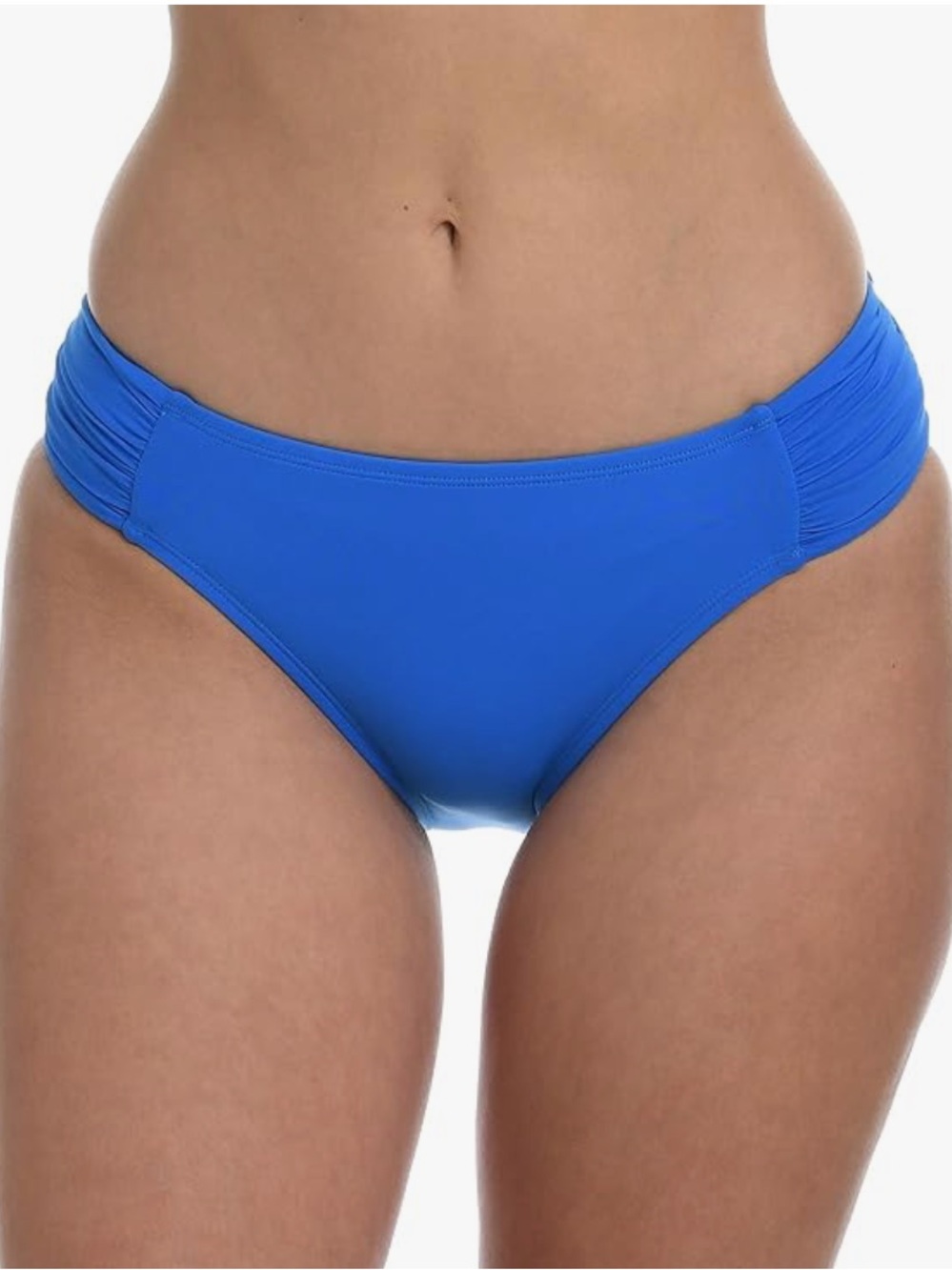 La Blanca Electric Blue Ruched Side Bikini Bottom